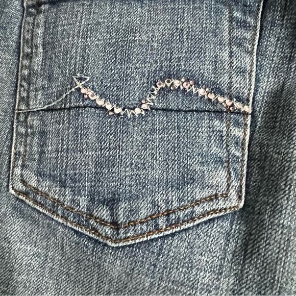 7 For All Mankind Girls Medium Wash Gem Pocket Bootcut Jeans- Size 26 - Picture 9 of 14